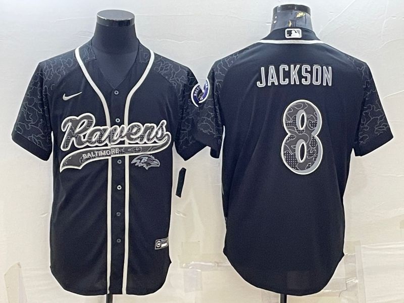 Men Baltimore Ravens #8 Jackson Black Reflector 2022 Nike Limited NFL Jersey->youth nba jersey->Youth Jersey